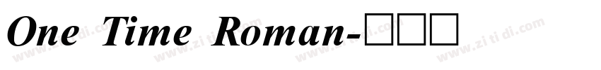 One Time Roman字体转换